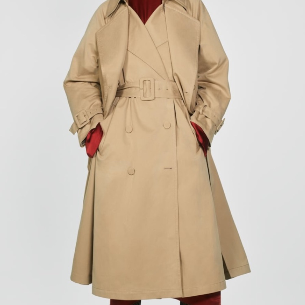Zara double trench coat
